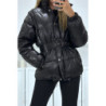 Superbe doudoune noire matelassé 4 en 1
