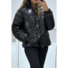 Superbe doudoune noire matelassé 4 en 1
