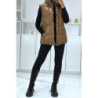 Superbe doudoune camel matelassé 4 en 1