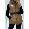 Superbe doudoune camel matelassé 4 en 1
