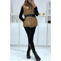 Superbe doudoune camel matelassé 4 en 1