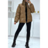 Superbe doudoune camel matelassé 4 en 1