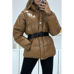 Superbe doudoune camel matelassé 4 en 1