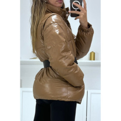 Superbe doudoune camel matelassé 4 en 1