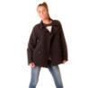 Superbe petit paletot noir, les classiques de la mode. Dressing fashion de modeuse