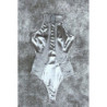 Body gris en satin et semi transparent