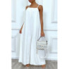 Combinaison blanche oversize à bretelle