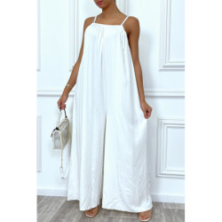 Combinaison blanche oversize à bretelle