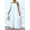 Combinaison blanche oversize à bretelle