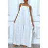 Combinaison blanche oversize à bretelle