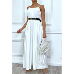 Combinaison blanche oversize à bretelle
