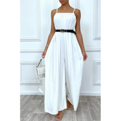 Combinaison blanche oversize à bretelle