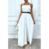 Combinaison blanche oversize à bretelle