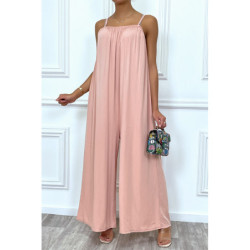 Combinaison rose oversize à bretelle