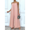 Combinaison rose oversize à bretelle