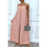 Combinaison rose oversize à bretelle