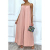 Combinaison rose oversize à bretelle