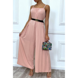 Combinaison rose oversize à bretelle