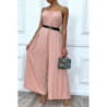 Combinaison rose oversize à bretelle