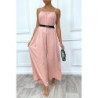 Combinaison rose oversize à bretelle