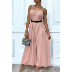 Combinaison rose oversize à bretelle