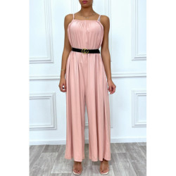 Combinaison rose oversize à bretelle
