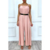 Combinaison rose oversize à bretelle