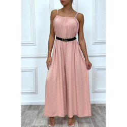 Combinaison rose oversize à bretelle