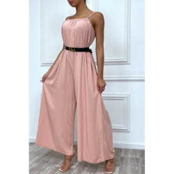 Combinaison rose oversize à bretelle