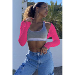 Boléro en maille fuchsia élégant pour femmes