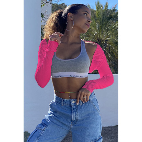 Boléro en maille fuchsia élégant pour femmes