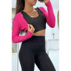 Boléro en maille fuchsia élégant pour femmes