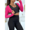 Boléro en maille fuchsia élégant pour femmes