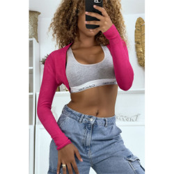 Boléro en maille fuchsia élégant pour femmes