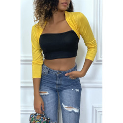 Boléro moulant jaune