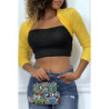 Boléro moulant jaune