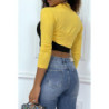 Boléro moulant jaune