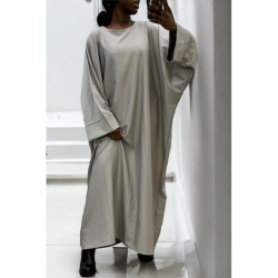 Abaya grise over size (36-52) coupe kimono
