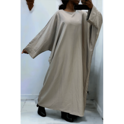 Abaya grise over size (36-52) coupe kimono