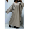 Abaya grise over size (36-52) coupe kimono