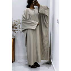 Abaya grise over size (36-52) coupe kimono