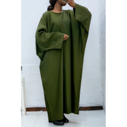 Abaya kaki over size (36-52) coupe kimono