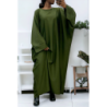 Abaya kaki over size (36-52) coupe kimono