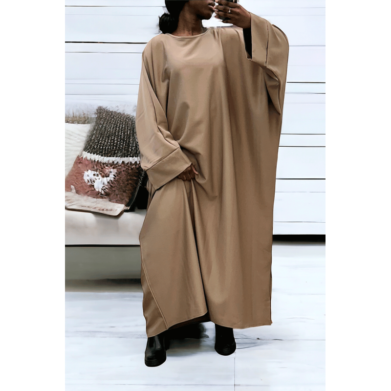 Abaya camel over size (36-52) coupe kimono