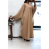 Abaya camel over size (36-52) coupe kimono