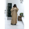 Abaya camel over size (36-52) coupe kimono