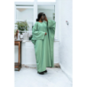 Abaya vert d'eau over size (36-52) coupe kimono