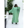 Abaya vert d'eau over size (36-52) coupe kimono