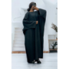 Abaya noir over size (36-52) coupe kimono