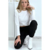 Pantalon treillis noir en strech avec poches